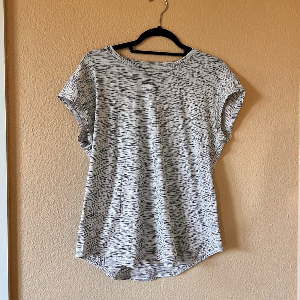White lululemon workout shirt